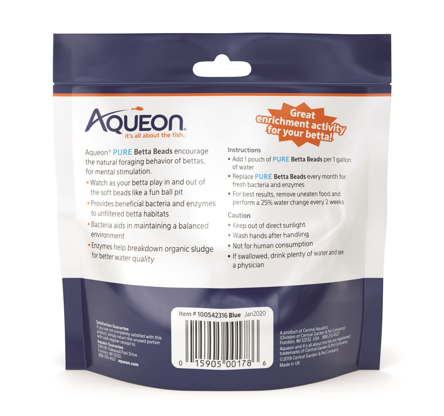 Aqueon PURE Betta Beads 8.8oz