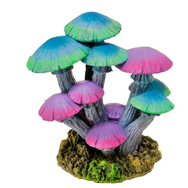 Blue Ribbon Exotic Environments Tall Mushroom Garden Aquarium Ornament