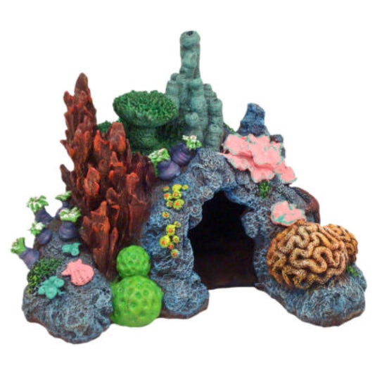 Blue Ribbon Exotic Environments Caribbean Living Reed Aquarium Ornament, Large