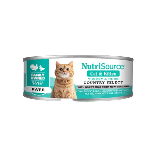Nutrisource Turkey & Duck Country Select Cat & Kitten Food 5.5 oz Can