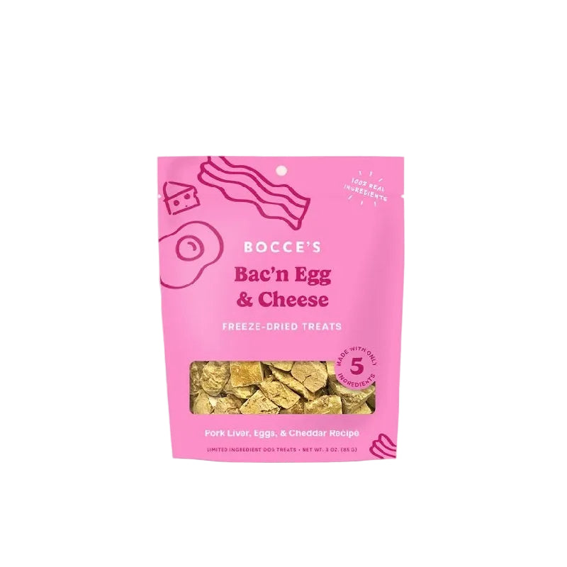 Bocce's Bac'n Egg & Cheese Freeze-Dried Dog Treats 3 oz