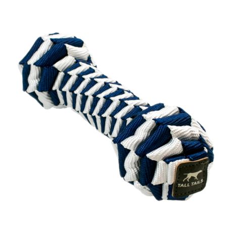 Tall Tails Navy Braided Bone Dog Toy