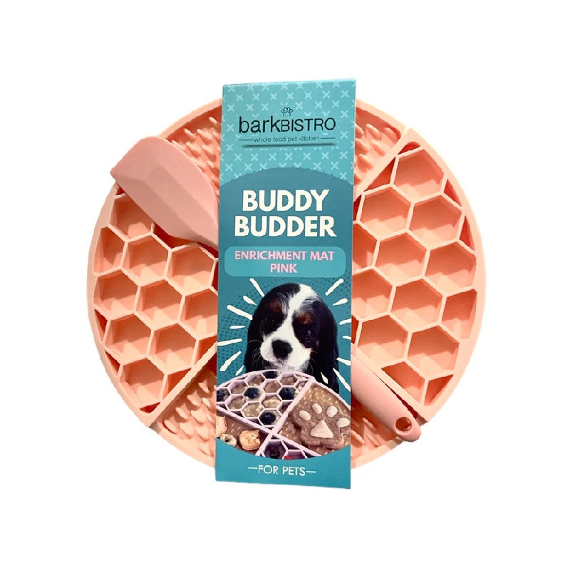 Bark Bistro Buddy Budder Enrichment LickiMat with Spatula
