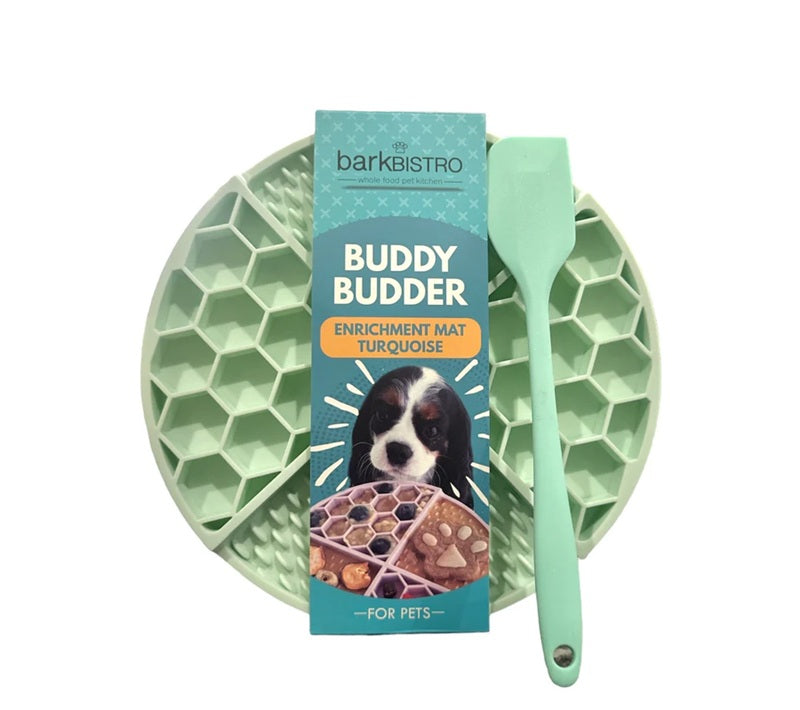 Bark Bistro Buddy Budder Enrichment LickiMat with Spatula
