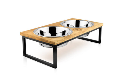 Hearth and Haven Elevated Pet Bowl Set - Modern Design : Large