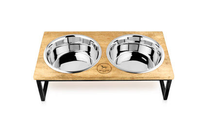 Hearth and Haven Elevated Pet Bowl Set - Modern Design : Large