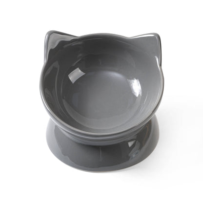 Oscar Tilt Cat Dish: Blue