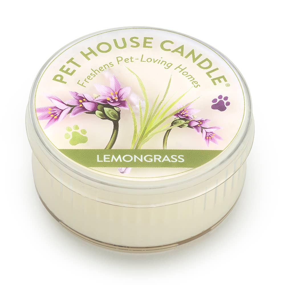 Pet House Lemongrass Plant-Based Soy Wax Mini Candle 1.5 oz