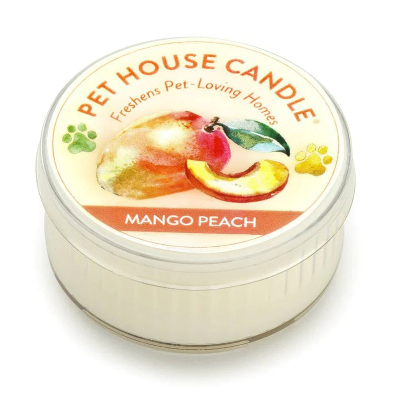 Pet House Mange Peach Plant-Based Soy Wax Mini Candle 1.5 oz