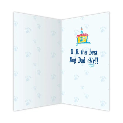Dog Speak Birthday Card - Happee Birfdaaa 2 Mi Paw-Some Dog Dad!!