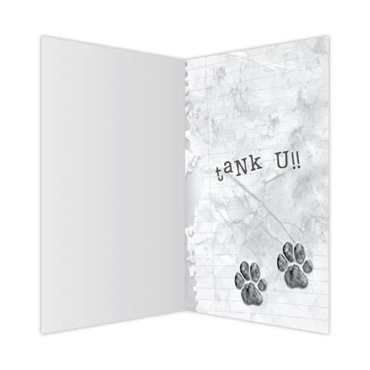 Dog Speak Pet Sitter Card - Dog Sitter Letter