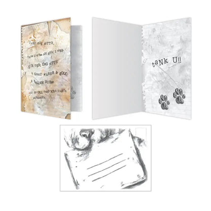 Dog Speak Pet Sitter Card - Dog Sitter Letter