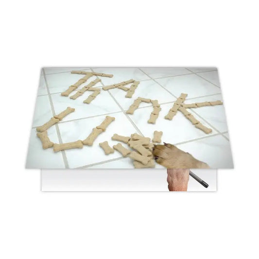 Dog Speak Pet Sitter Thank You Card - Dog Bones