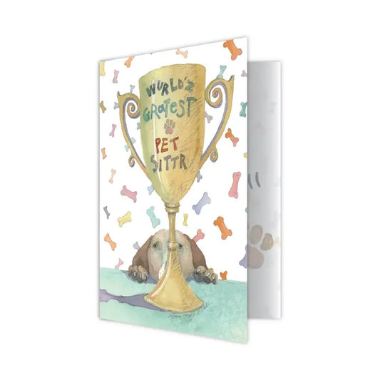 Dog Speak Pet Sitter Thank You Card - Wurld'z Gratest