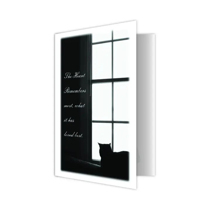 Dog Speak Cat Sympathy Card - the Heart Remembers