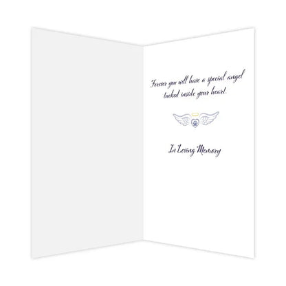 Dog Speak Cat Sympathy Card - We Have Heard That Angels Have Wings