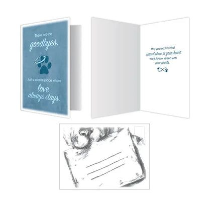 Dog Speak Sympathy Card - There Are No Goodbyes....