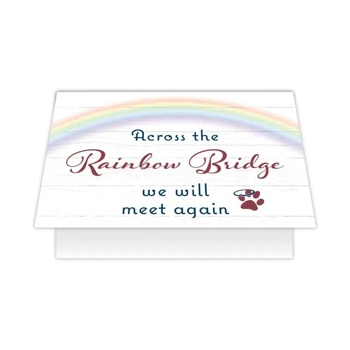 Dog Speak Dog Sympathy Card - Across the Rainbow Bridge