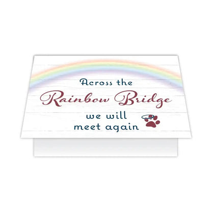 Dog Speak Dog Sympathy Card - Across the Rainbow Bridge