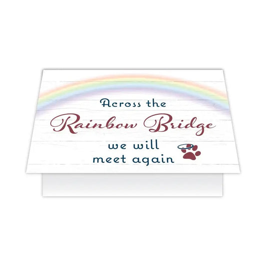 Dog Speak Dog Sympathy Card - Across the Rainbow Bridge