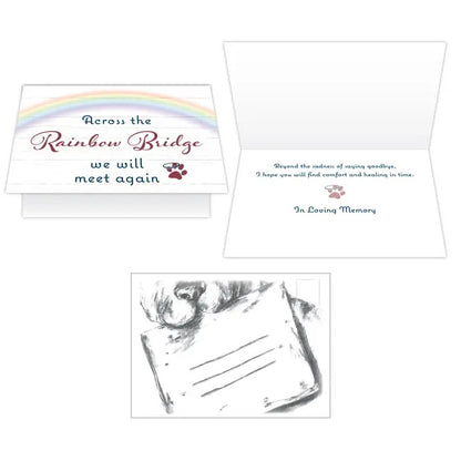 Dog Speak Dog Sympathy Card - Across the Rainbow Bridge