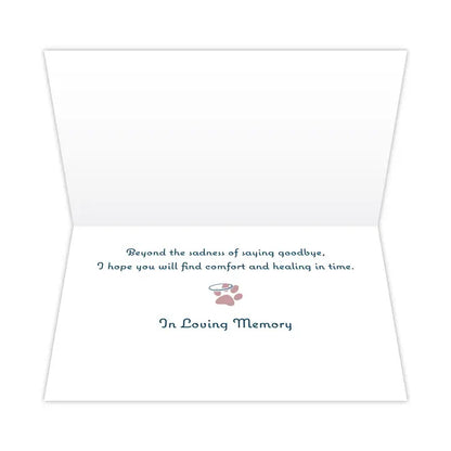 Dog Speak Dog Sympathy Card - Across the Rainbow Bridge