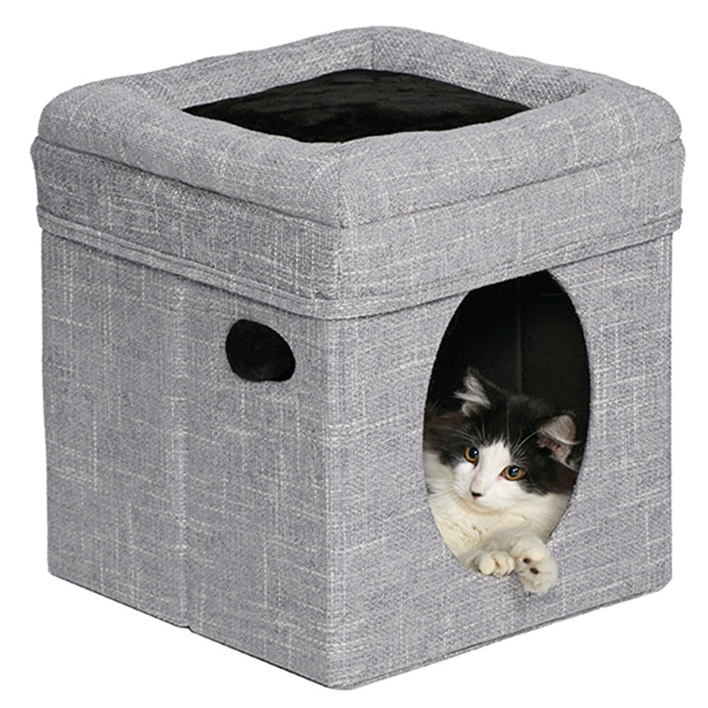 Midwest Feline Nuvo Curious Cat Cube ® Silver