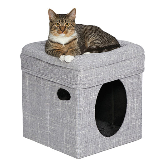 Midwest Feline Nuvo Curious Cat Cube ® Silver