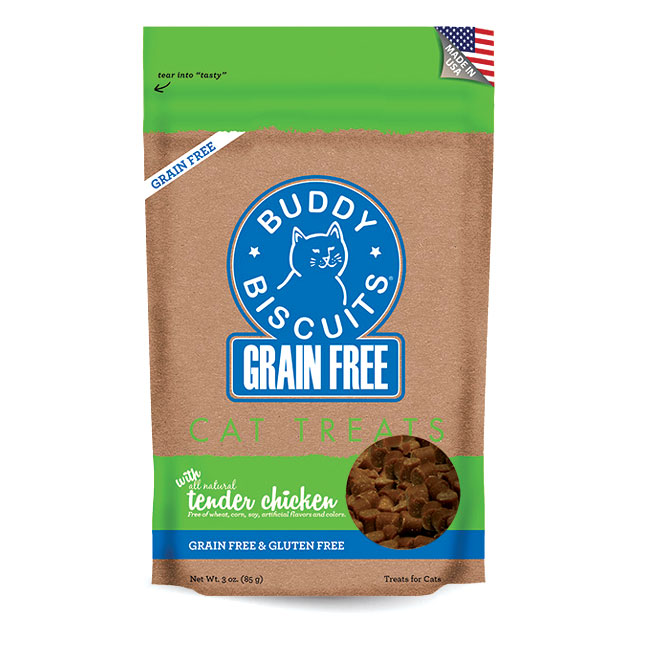 Grain Free Buddy Biscuits for Cats: Tender Chicken 3 oz.