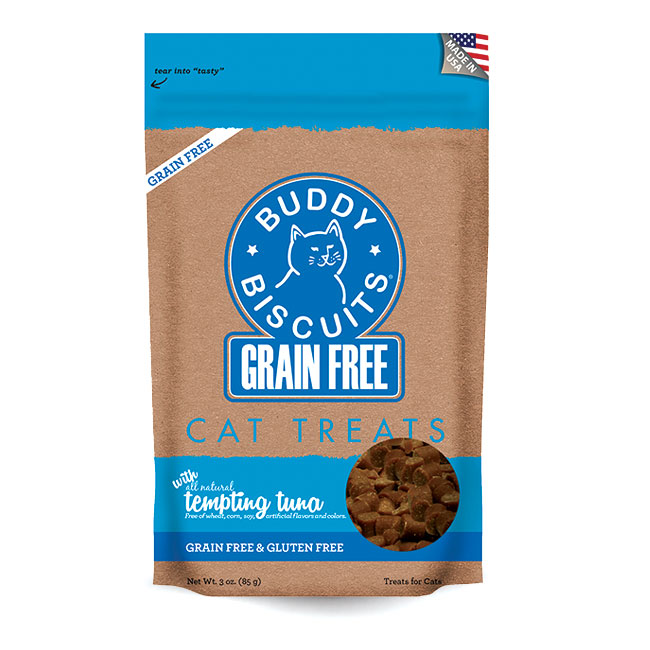 Grain Free Buddy Biscuits for Cats: Tempting Tuna 3 oz.