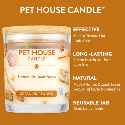 Pet House Ocean Driftwood Plant-Based Soy Wax Candle 9 oz