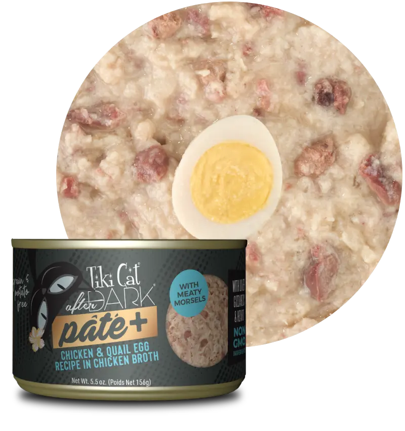 Tiki Cat After Dark Pate Chicken & Quail Egg Recipe