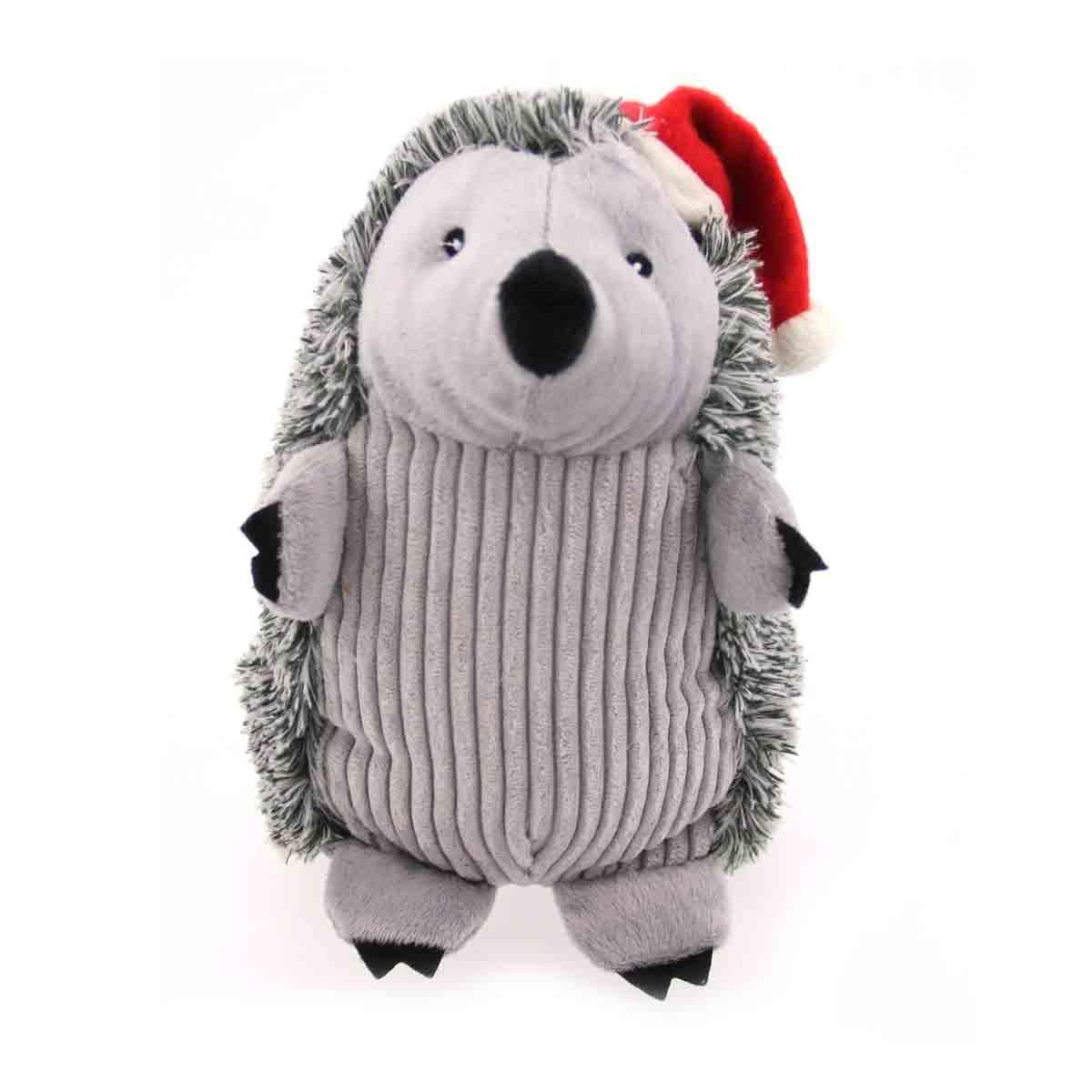 Spot Holiday Hedgehog with Santa Hat Dog Toy, 9-in