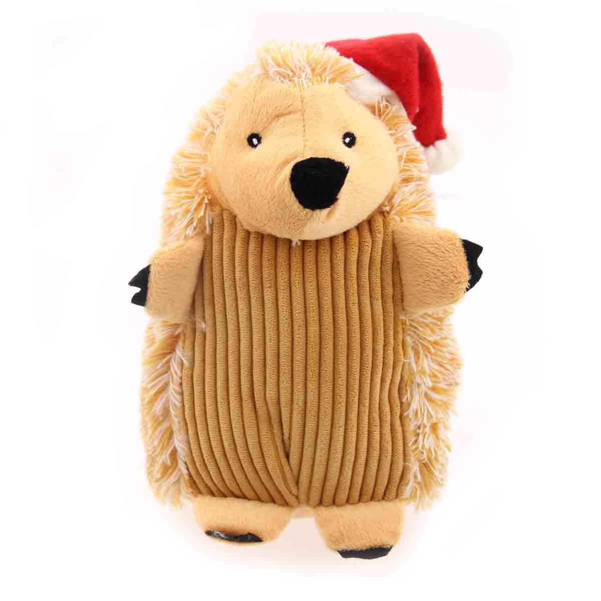 Spot Holiday Hedgehog with Santa Hat Dog Toy, 9-in