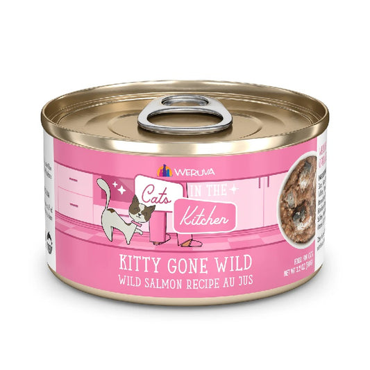 Weruva Cats in the Kitchen Kitty Gone Wild Wild Salmon Recipe Au Jus