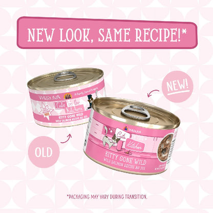 Weruva Cats in the Kitchen Kitty Gone Wild Wild Salmon Recipe Au Jus