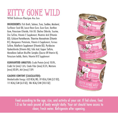Weruva Cats in the Kitchen Kitty Gone Wild Wild Salmon Recipe Au Jus