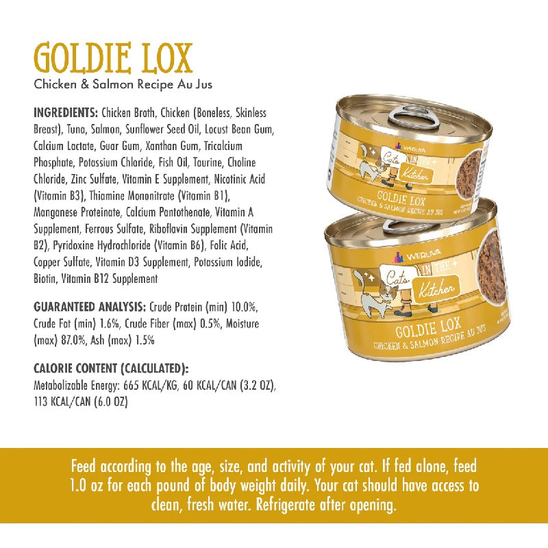 Weruva Cats in the Kitchen Goldie Lox Chicken & Salmon Recipe Au Jus