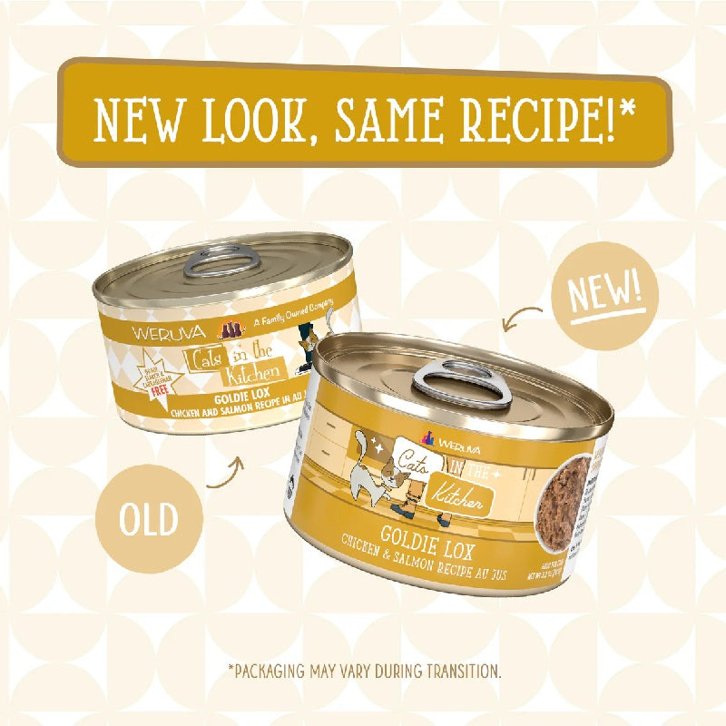 Weruva Cats in the Kitchen Goldie Lox Chicken & Salmon Recipe Au Jus