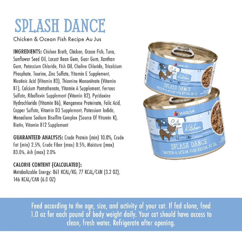 Weruva Cats in the Kitchen Splash Dance Chicken & Ocean Fish Recipe Au Jus