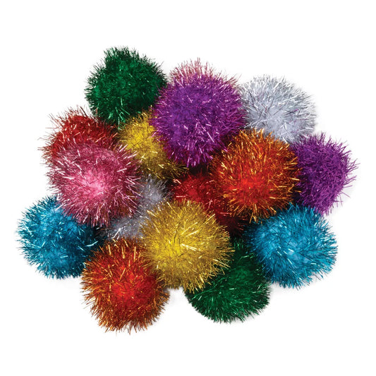 Creativity Street Glitter Pom Assorted Color Cat Toy, 2 Inch