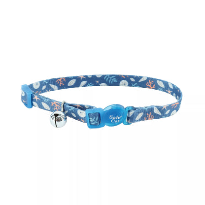 Safe Cat Fashion Adjustable Breakaway Collar, Under the Sea