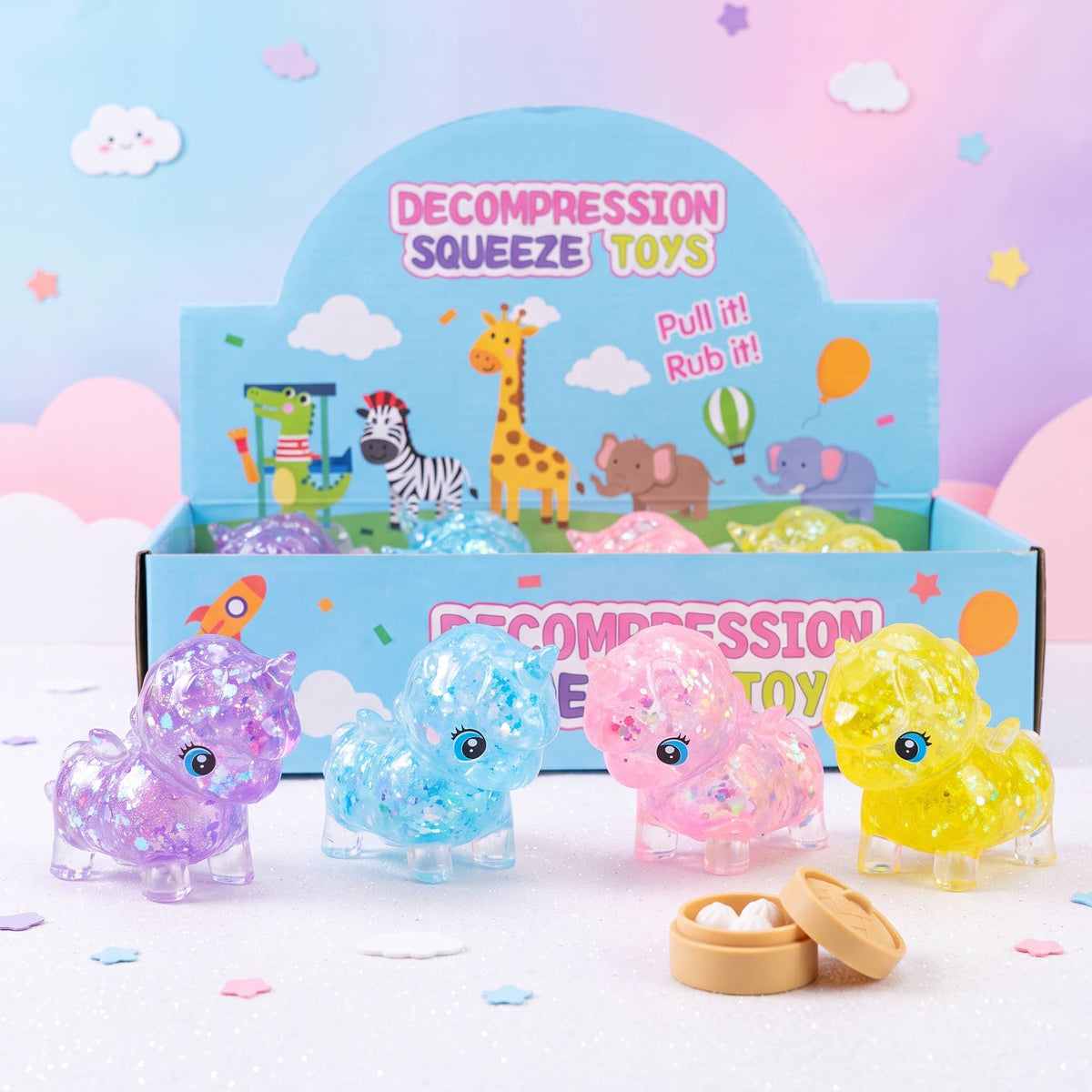 Glitter Unicorn Maltose Squishy Sensory Fidget Toy