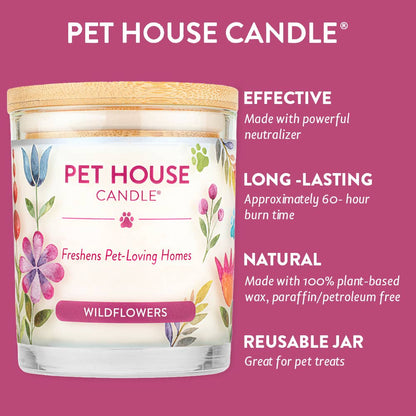 Pet House Wildflowers Plant-Based Soy Wax Candle 9 oz