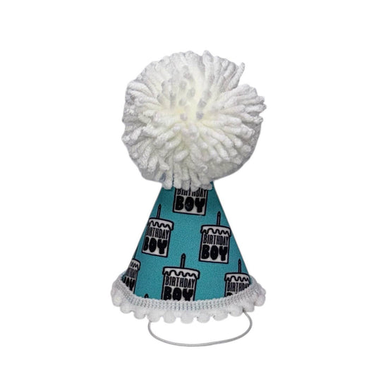 Pup Party Hats Birthday Boy Black Ink Party Hat: S