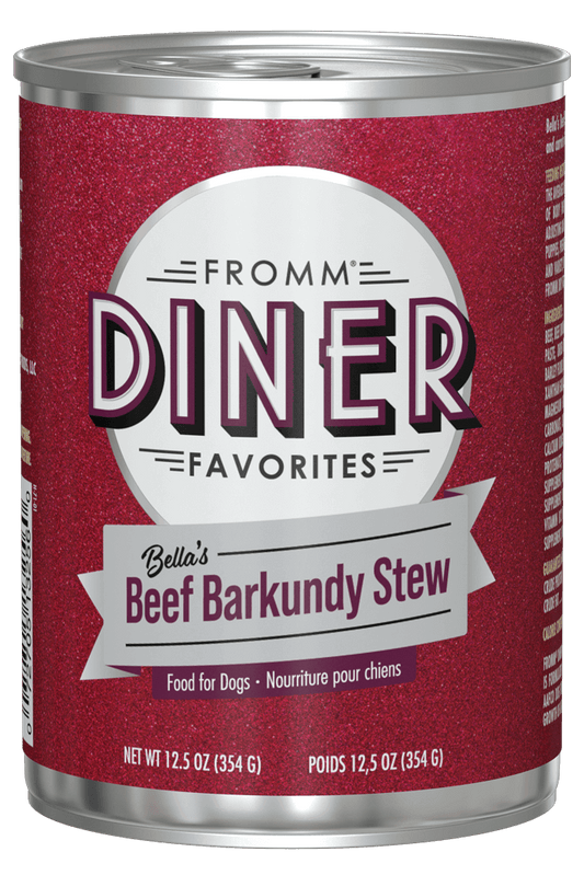 Fromm Diner Favorites Bella's Beef Barkundy Stew 12.5 oz. Dog Can