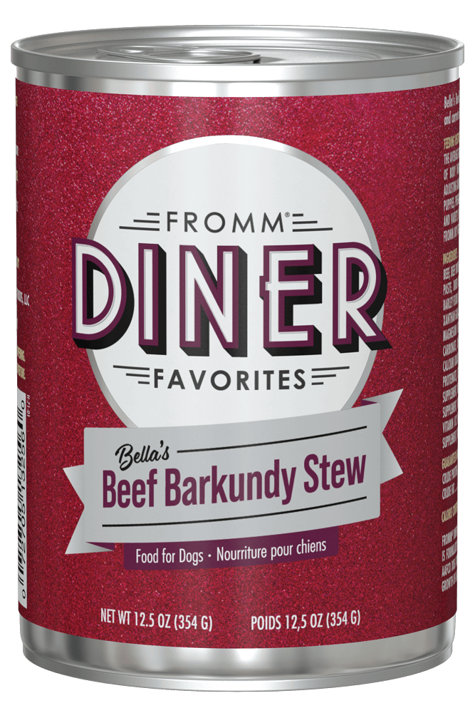 Fromm Diner Favorites Bella's Beef Barkundy Stew 12.2 oz. Dog Can