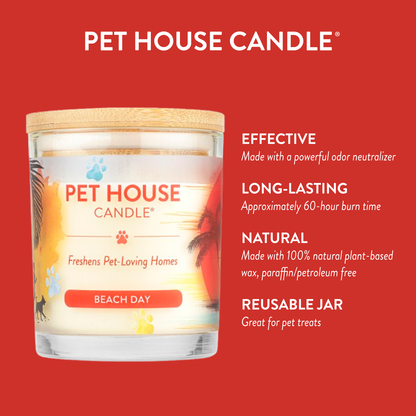 Beach Day 9 oz Candle for pet-loving homes