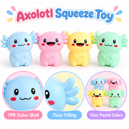 Jumbo Axolotl Squeeze Toy – Super Stretchy Sensory Squishy