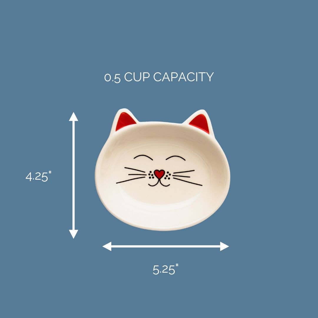 Oscar Cat Dish: Blue